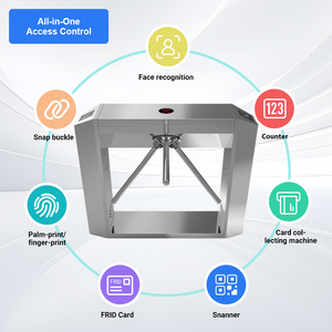 CE FCC cấp giấy chứng nhận phòng tập thể dục turnstile Barrier <span class=keywords><strong>Gate</strong></span> RFID mã QR Nhận dạng khuôn mặt kiểm soát truy cập hệ thống an ninh Tripod turnstile - Product Image 2