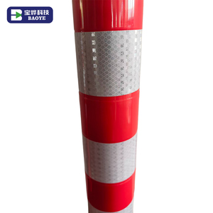 Bolardo de Advertencia Prismático de Alta Visibilidad con Color Personalizado, Poste de Seguridad Flexible de 75 cm con Materiales de Plástico y Goma para Obras Viales - Product Image 3