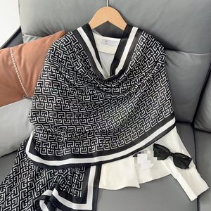 YX レディース スカーフ スクエア コットン ポリエステル サテン 幾何学模様 ロング丈 春 冬 秋 多機能 アウトドア - Product Image 2