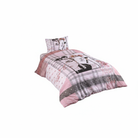 Parure de couette pour jeunes Varol 100% coton satiné sur le thème de Paris pour usage domestique