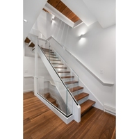 CBMmart : Accessoires de main courante en verre pour escalier en bois, marches d'escalier en chêne naturel – Vente Flash