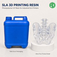 Résine photopolymère transparente SLA 10 kg, sans bulles, pour la production et l'exposition de modèles