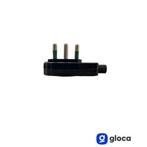 Gloca Paquete de 5 Enchufes Eléctricos Planos 16A Negros Estándar Italiano 250V CA con Conexión a Tierra de Plástico - Product Image 3