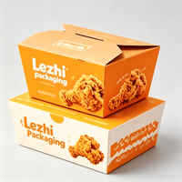Cajas de Papel Kraft Desechables a Prueba de Fugas para Llevar Comida, Servicios Personalizados, Caja de Papel para Comida para Llevar