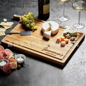 Bamboo Cutting Board 40.6x28cm Laser Engraved Cheese Serving Tray Rectangle Multifunction Kitchen Chopping <b>Block</b> - Product Image 3