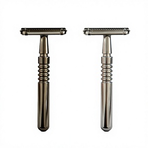 Rasoir de sécurité moderne léger en acier inoxydable à double lame, non jetable, pour hommes, usage sous les aisselles, unique et innovant - Product Image 3