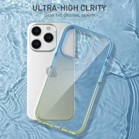 Soonleader Transparent Shell Fournisseur Jaune Résistant Couverture de Téléphone Portable Étui Souple en TPU pour iPhone 16 15 Pro Max Protection