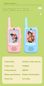 Talkie-walkie avec écran vidéo HD et caméra, puissance de sortie 5W, portée jusqu'à 500m - Cadeau de Noël pour enfants, garçons et filles - Product Image 6