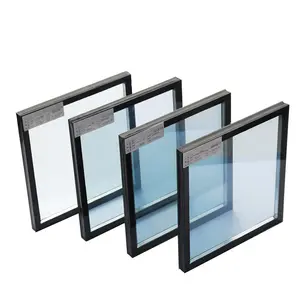 Vidrio aislante de vidrio templado low-e, doble acristalamiento para ventanas y puertas, pared reducida, alta transmitancia, aislamiento térmico