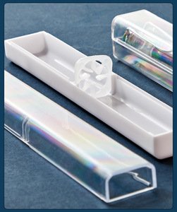Penne regalo in acrilico trasparente per confezione regalo di cristallo in plastica singola riutilizzabile matite per confezione regalo - Product Image 3