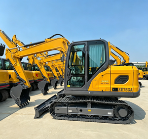 Excavadora de cadenas XE75GA amarilla con capacidad de cazo de 0.75m³ – Máquina compacta para movimiento de tierras - Product Image 6