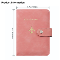 Dompet Perjalanan Kulit PU Anti Maling Tahan Air Modis dan Tahan Lama, Penahan Paspor RFID, Tempat Kartu, Slot Portabel