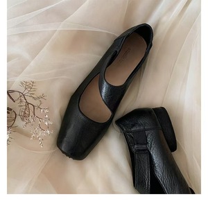 Sandalias de Tacón Cuadrado de Cuero Genuino con Cierre de Hebilla, Tacón Bajo, Elegantes para Usar en Todas las Temporadas - Product Image 4