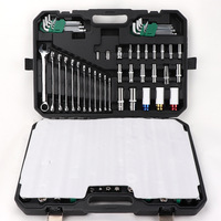 Kit de clés à cliquet manuelles 222 pièces avec douilles, embouts et rallonges - Kit combiné PC pour réparation automobile avec mallette