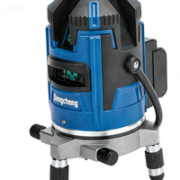 Niveau laser croisé 360° verticalité, batterie lithium 12V, lumière verte, pour bricolage et usage industriel extérieur