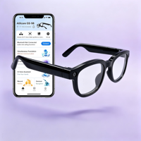 Lunettes Intelligentes IA Wi-Fi 6 BT 5.2 Batterie 240 mAh Vidéo 720P Traduction Multilingue Commande Vocale Tactile pour Bureau Transfrontalier
