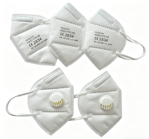 Masque respiratoire jetable 5 plis anti-poussière avec valve en charbon actif et pince-nez métallique, protection contre les vapeurs organiques pour abattoir - Product Image 4