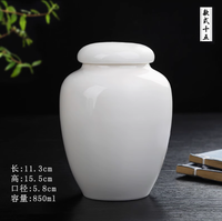 Urne pour animaux de compagnie urne en céramique blanche unie urne funéraire terre urne funéraire chat et chien urne élégante urne défunte