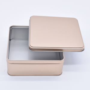 Square <strong>Tin</strong> Box in Stock Custom Metal Container with Lid for Cookies Dessert Candy Food Gift Decorative Storage <strong>Tins</strong> - Product Image 3