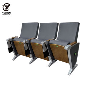 Precio de fábrica al por mayor de gama <span class=keywords><strong>alta</strong></span> de algodón y tela de lino patas de aleación de aluminio sillas de auditorio sillas de Cine de Iglesia - Product Image 3