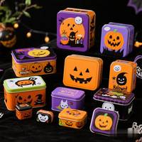 Nouveau pot cadeau personnalisé pour Halloween boîte en fer blanc en forme de pot à bonbons boîte cadeau créative d'emballage en métal pour enfants