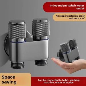 Robinet de pulvérisation pour <span class=keywords><strong>bidet</strong></span> à double commande G1/2, accessoire pour machine à laver les toilettes, cuisine, hôtel, vanne triangulaire en laiton - Product Image 6