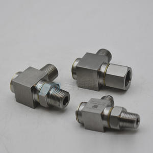 Raccords rotatifs à angle droit hydrauliques en acier inoxydable haute vitesse et haute pression pour enrouleurs de tuyaux, accessoires d'outils hydrauliques à vendre - Product Image 1