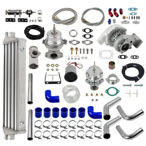 Kit de turbocompresseur hybride T3 T4 T3T4 TO4E pour moteur 1.5L-3.0L Wastegate + Intercooler 350HP