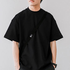 SanDian350gメンズ特大Tシャツドロップショルダースキニーネックラインカスタム品質ストリートウェアヘビーウェイトコットンカジュアルスタイル - Product Image 1