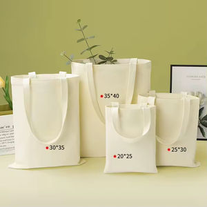 Bolsa de Mano de Lona de Algodón Puro Plegable Ecológica con Logotipo Personalizado, de un Solo Hombro, para Compras, Estudiantes, Regalos para Maestros, Tamaño Mediano - Product Image 1