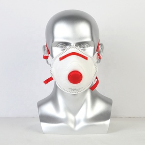 Masker Debu Wajah Sekali Pakai Bentuk Cangkir CE EN149 FFP3 Putih Berkatup, <span class=keywords><strong>Respirator</strong></span> Setengah Wajah Pengaman dengan Tali Kepala yang Dapat Disesuaikan - Product Image 1