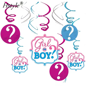 Hstyle Los más vendidos Es una niña Baby Shower Fiesta de cumpleaños Género Reveal Photo Gorgeous Booth Props Pink Set en un palo - Product Image 1