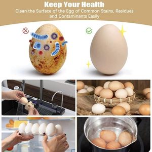 Cepillo de limpieza de huevos de silicona para huevos frescos de granja, elimina nasties de gallinero, ideal para pollos de patio trasero, el cepillo de huevos original - Product Image 6