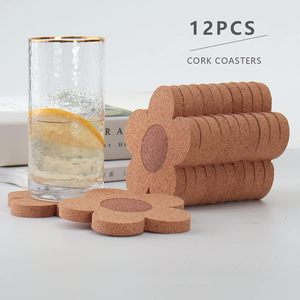 Posavasos de corcho natural con forma de flor personalizado de alta calidad - Product Image 3