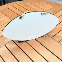 Plaque MDF de sublimation vierge MDFSUB 5mm, forme ballon de football, blanc brillant, 10x6 pouces, pour décorations suspendues en bois personnalisées