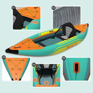 Canoë-<span class=keywords><strong>kayak</strong></span> <span class=keywords><strong>gonflable</strong></span> <span class=keywords><strong>rigide</strong></span> en PVC personnalisé par Guangzhou OEM avec siège stable et léger pour dériver à l'extérieur - Product Image 6