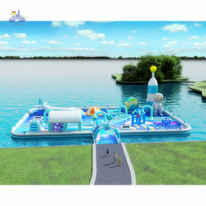 Parque acuático inflable flotante <span class=keywords><strong>de</strong></span> lago con juegos <span class=keywords><strong>de</strong></span> obstáculos y toboganes para todas las edades - Product Image 1