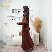 Ensemble tunique et jupe rouge musulmane turque sur mesure 2026, vente en gros, design islamique à boutons sur le devant, haut avec jupe longue