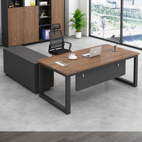 Ensemble de chaise de bureau de direction - Mobilier de bureau moderne et minimaliste en bois, personnalisable avec table d'appoint, armoire, bibliothèque et rangement, installation incluse