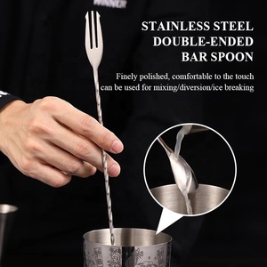 Ensemble de mixeur <span class=keywords><strong>Tiki</strong></span> en acier inoxydable, <span class=keywords><strong>shaker</strong></span> Boston gravé, doseur, cuillère de bar, gobelet en étain, verres à cocktail, <span class=keywords><strong>shaker</strong></span> - Product Image 4