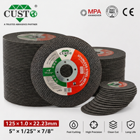 Disque de coupe/meule abrasive de haute qualité de 125 mm (5 pouces) pour métal et acier inoxydable, fabrication chinoise