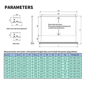 [Tissu Optionnel] Écran de Projection Électrique Haute Qualité Wupro 72-150 Pouces, Écran ALR PET à Levage de Sol pour Home Cinéma Rétroprojecteur à Focale Longue - Product Image 2