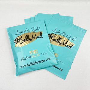 Sacs d'expédition en polyéthylène imperméables de couleur vert sarcelle, enveloppes d'expédition, sacs en polyéthylène, logo personnalisé imprimé, sacs d'expédition en polyéthylène - Product Image 4