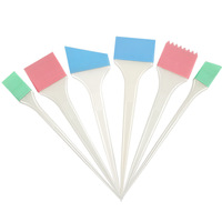 Pinceau à teinture capillaire en silicone réutilisable avec logo personnalisé, manche long et pointu, pour coloration des cheveux