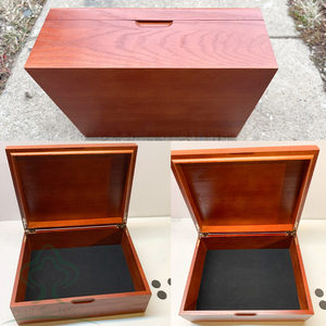 Caja de Almacenamiento de Madera de Roble Oscuro Grande, Grabada a Medida, con Tapa con Bisagras, Caja de Regalo Decorativa <span class=keywords><strong>para</strong></span> Recuerdos - Product Image 1