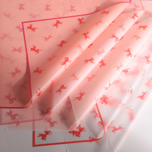Waterproof Plastic Bow Festival Packaging Korean Flower Wrapping Paper NEW Luxury Designer Floral Bouquet Mexican
