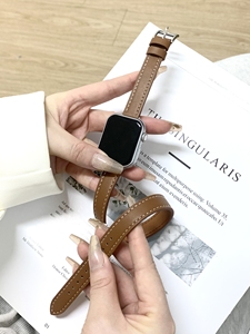 Fabricante de <span class=keywords><strong>correas</strong></span> de cuero, <span class=keywords><strong>correas</strong></span> de reloj de cuero de repuesto, PIN de doble círculo, <span class=keywords><strong>correas</strong></span> de reloj de cuero genuino para la serie <span class=keywords><strong>iWatch</strong></span> - Product Image 2