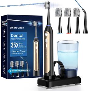 <span class=keywords><strong>Cepillo</strong></span> de Dientes Eléctrico <span class=keywords><strong>con</strong></span> Irrigador Bucal, 3 Modos de Cepillado Sónico y 5 Niveles de Presión de Irrigación para una Limpieza Profunda, IPX7 - Product Image 1