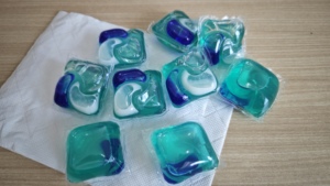 CHANO kapsul cuci cair semua lapisan ganda, kapsul cuci semua lapisan 3 dalam 1 dan deterjen cucian 4 dalam 1 25 & 20 Gram Pods cucian sekali pakai - Product Image 3