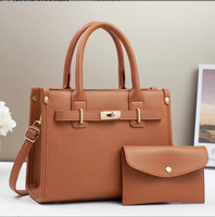 Dasein – sacs à main et pochettes en PU légers pour femmes, sac à bandoulière avec fermeture à glissière, doublure en polyester, pochette assortie